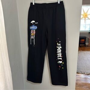 Kankan RR Really Rich The Double R Black Logo Sweatpants size M